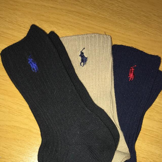 POLO RALPH LAUREN(ポロラルフローレン)の新品 ラルフローレン ソックス 靴下 3足セット 4-7歳用 キッズ/ベビー/マタニティのこども用ファッション小物(靴下/タイツ)の商品写真