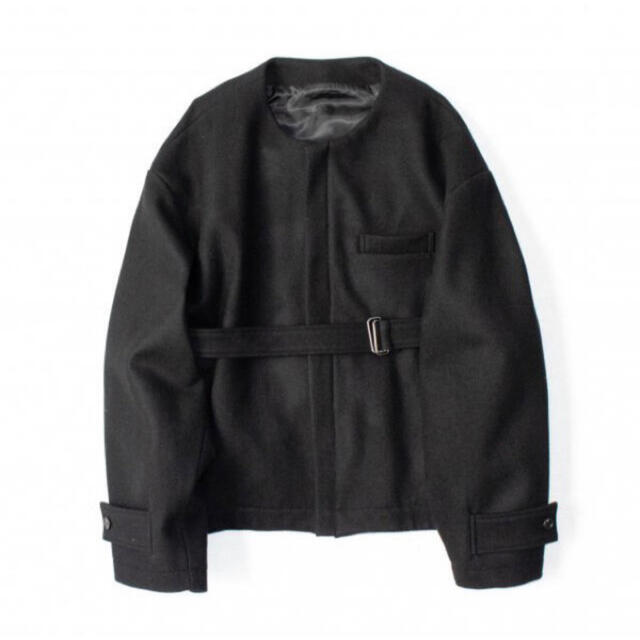 stein NO COLLAR BELTED JACKET