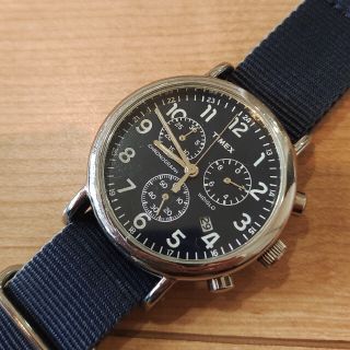 タイメックス(TIMEX)のTIMEX タイメックス  Weekender Chrono ネイビー(腕時計(アナログ))