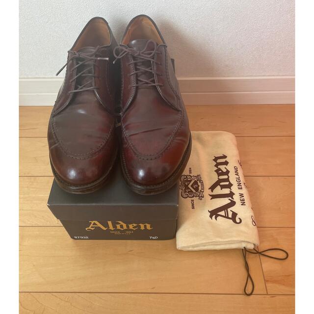 Alden Uチップ コードバン×バーガンディ サイズ7 1/2 D《》 - ドレス