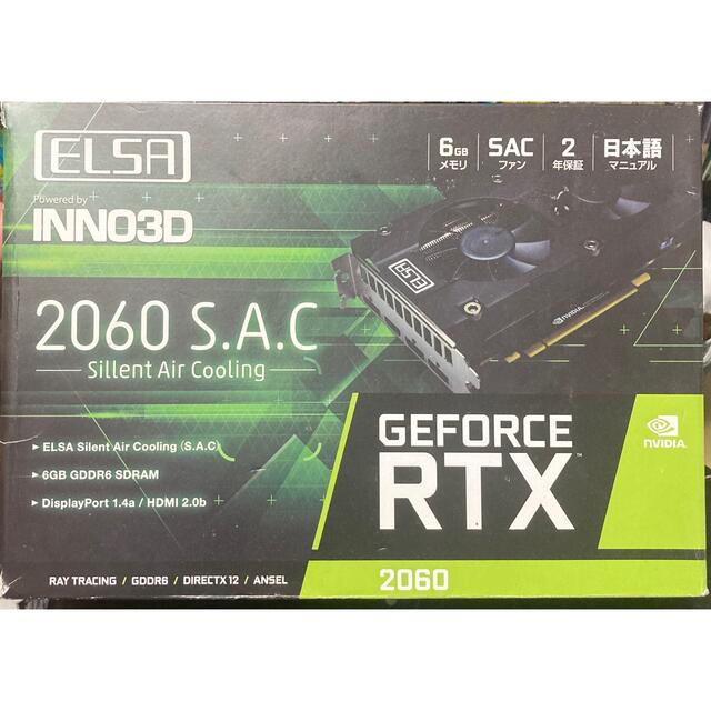 RTX2060 ELSA 6gb版 レシートコピー付きPCパーツ