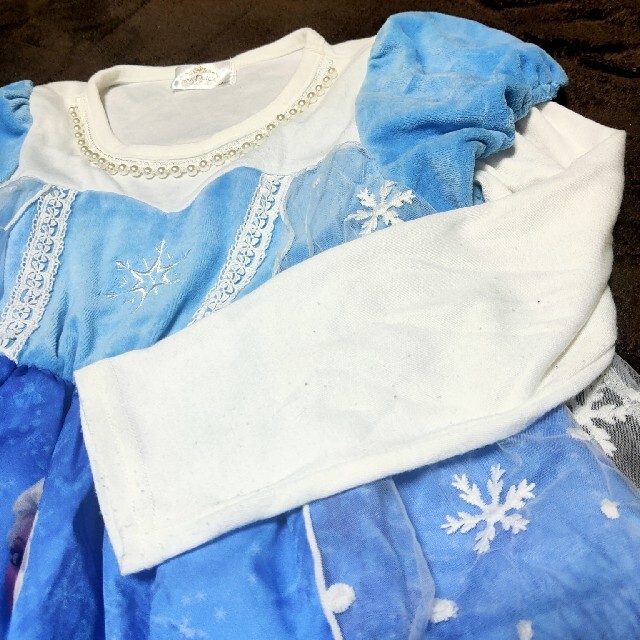 Disney(ディズニー)のアナ雪 エルサ ワンピース ドレス 120cm 130cm キッズ/ベビー/マタニティのキッズ服女の子用(90cm~)(ワンピース)の商品写真