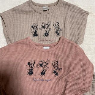 フタフタ(futafuta)のフタフタ  ミニーちゃん　ワッフルチュニック　90(Tシャツ/カットソー)