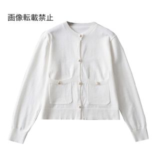 ザラ(ZARA)の💝2月新作🍫7360◆white ホワイト ニット カーディガン(カーディガン)