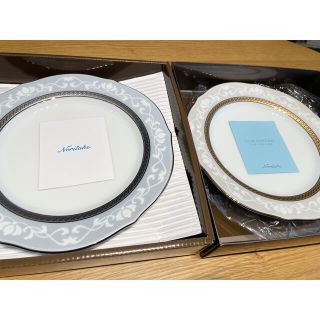 ノリタケ(Noritake)のNoritake ノリタケ　23cmアクセントプレートペア(ゴールド＆プラチナ)(食器)