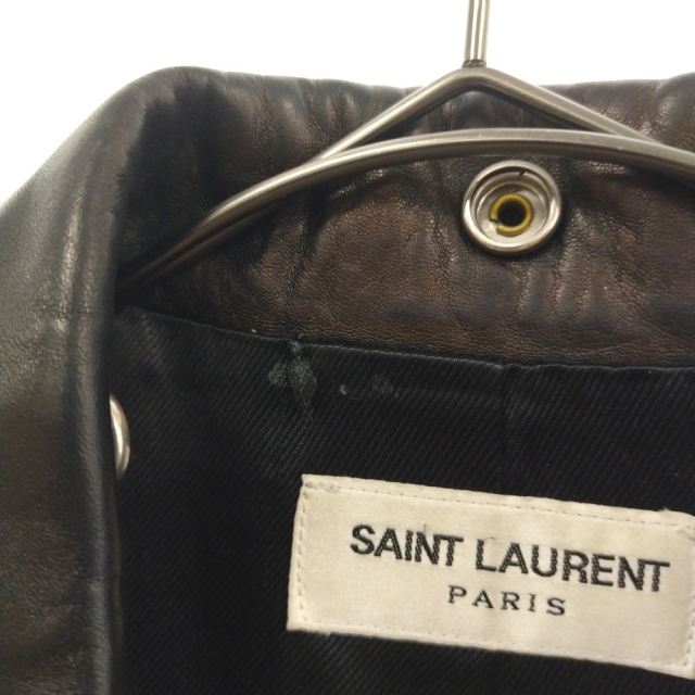 Saint Laurent(サンローラン)のSAINT LAURENT PARIS サンローランパリ L01E レザー ライダース ジャケット レザージャケット 358686 Y5FA2 ブラック メンズのジャケット/アウター(ライダースジャケット)の商品写真