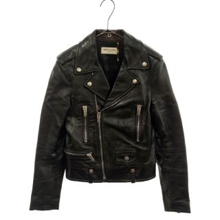 サンローラン(Saint Laurent)のSAINT LAURENT PARIS サンローランパリ L01E レザー ライダース ジャケット レザージャケット 358686 Y5FA2 ブラック(ライダースジャケット)