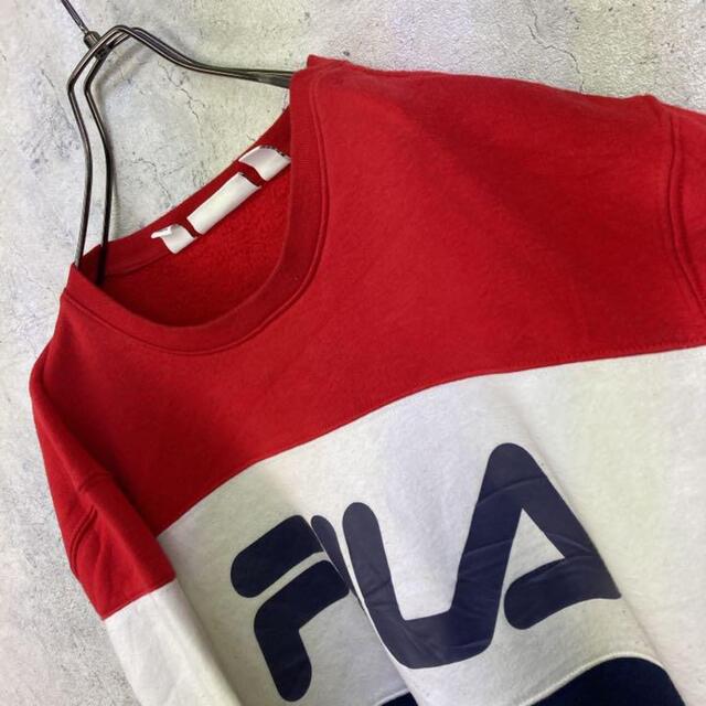 FILA(フィラ)の希少 90s フィラ スウェット プリントロゴ ビッグシルエット メンズのトップス(スウェット)の商品写真