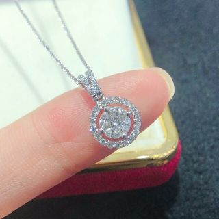 天然ダイヤモンドネックレスk18の通販 by 天然ダイヤモンド&パール