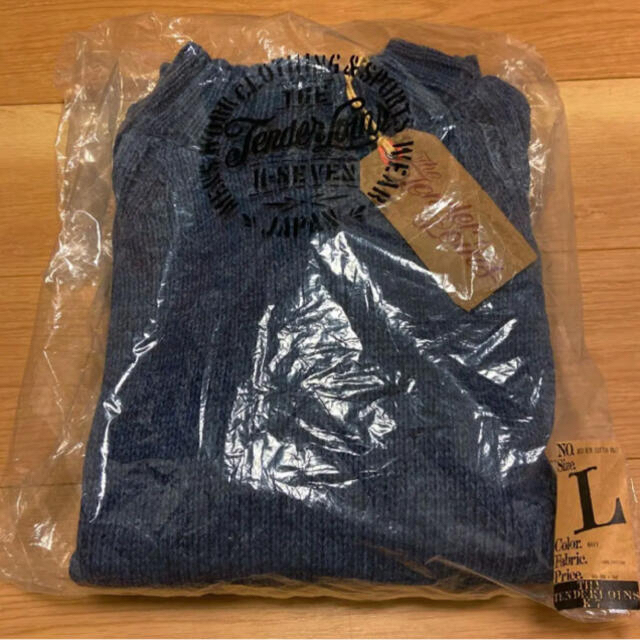 希少品!TENDERLOIN MOCK NECK COTTON KNITネイビー