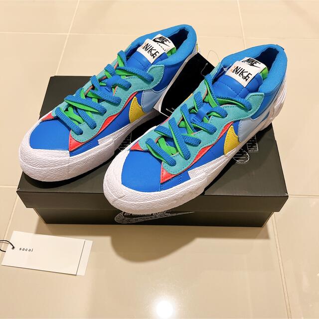 KAWS Sacai NIKE Blazer Low ブルー　26cm