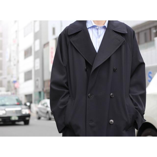 COMOLI 19SS ウールギャバダブルブレストコート 1