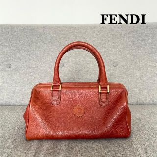 フェンディ(FENDI)の【美品】FENDI　フェンディ　ハンドバッグ　ガマ口　シボ革　ヴィンテージ(ハンドバッグ)