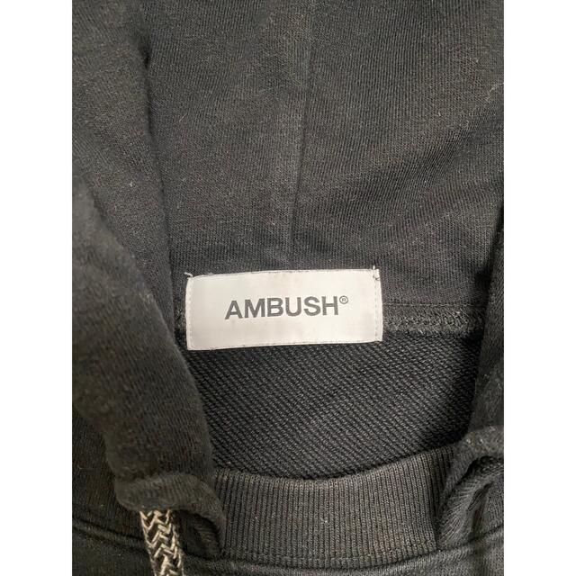 AMBUSH(アンブッシュ)のAMBUSH 定番ロゴフーディー サイズ3 黒 アンブッシュ メンズのトップス(パーカー)の商品写真