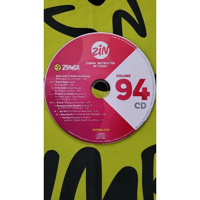 ZUMBA ZIN 94 DVD & CD