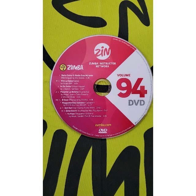 ZUMBA ZIN 94 DVD & CD