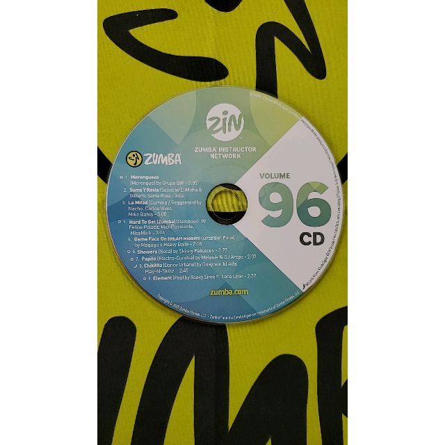 ZUMBA ズンバ ZIN96 CD & DVD インストラクター専用 ZUMBA ズンバ ZIN96 CD & DVD インストラクター専用