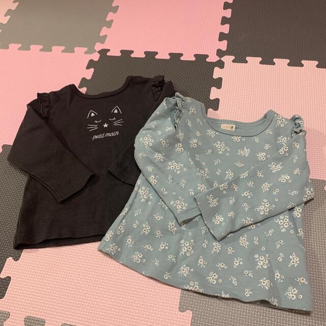 petit main(プティマイン)のプティマイン　2枚セット　トップス キッズ/ベビー/マタニティのキッズ服女の子用(90cm~)(Tシャツ/カットソー)の商品写真