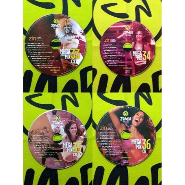 単品販売/受注生産 ZUMBA ズンバ MEGAMIX CD 33 34 35 36 4枚セット