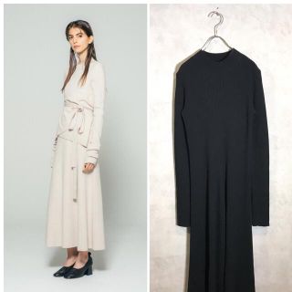 アメリヴィンテージ(Ameri VINTAGE)のCASA FLINE カーサフライン ハイネック リブニット ロング ワンピース(ロングワンピース/マキシワンピース)