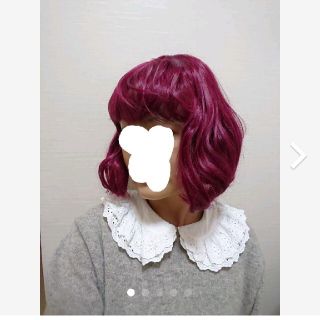 個性的赤紫ボブヘアウィッグ(ウィッグ)