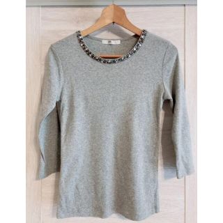 アズールバイマウジー(AZUL by moussy)のアズール ビジュー カットソー 新品 未使用(カットソー(長袖/七分))