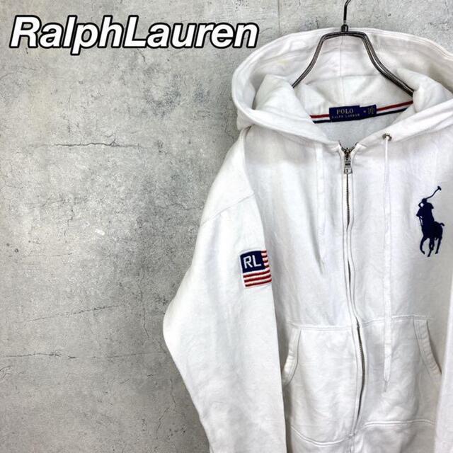 Ralph Lauren - 希少 90s ラルフローレン フルジップパーカー 刺繍ロゴ