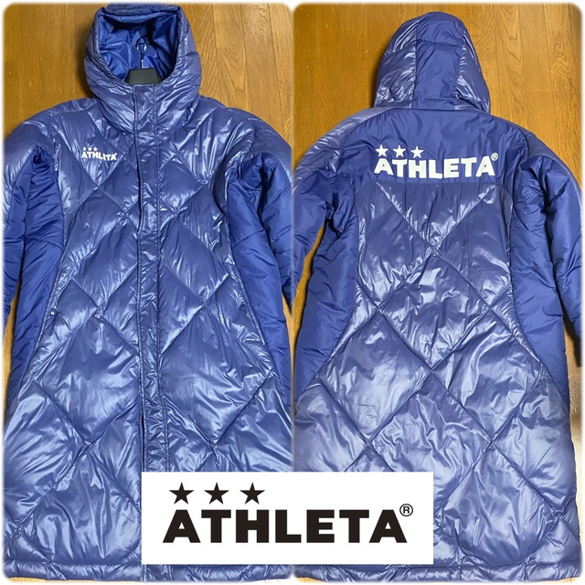 ATHLETA(アスレタ)のSALE★アスレタ★ベンチコート【Lサイズ・ネイビー】ATHLETA スポーツ/アウトドアのサッカー/フットサル(ウェア)の商品写真