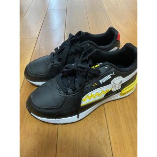 プーマ(PUMA)のPUMA✖️PEANUTS スニーカー22cm 黒 3回着用　スヌーピー(スニーカー)