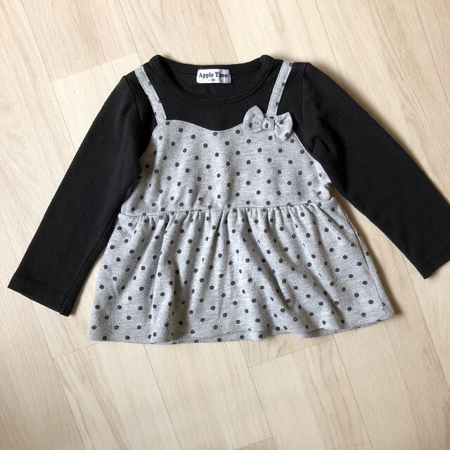 ドット チュニック キッズ/ベビー/マタニティのキッズ服女の子用(90cm~)(Tシャツ/カットソー)の商品写真