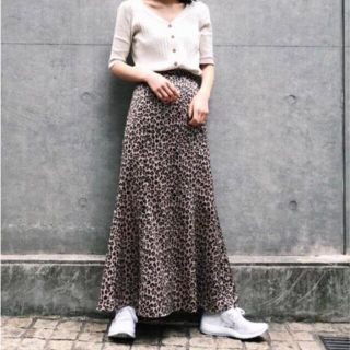 マウジー(moussy)の【美品】MOUSSY LEOPARD MAXI スカート(ロングスカート)