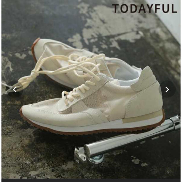 TODAYFUL(トゥデイフル)のTODAYFUL  Leather x Mesh Sneakers 38 レディースの靴/シューズ(スニーカー)の商品写真