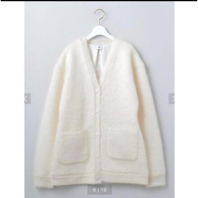 ★6 roku★ MOHAIR SHAGGY V NECK CARDIGAN