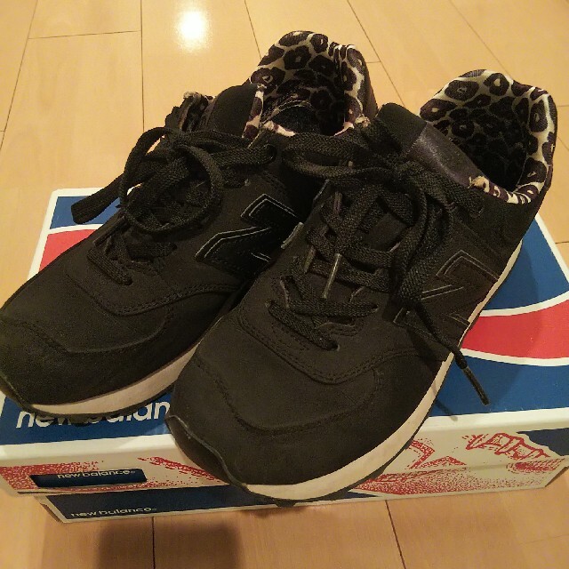 ニューバランスnewbalance WL574SPK レオパード 梨花 黒