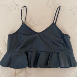 ザラ(ZARA)のZARAレザービスチェ(キャミソール)