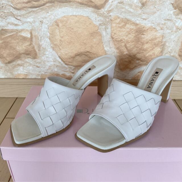 グッドふとんマーク取得 DIANA ダイアナ サンダル ミュール ホワイト 編み込み - 通販 - motelparati.com.br