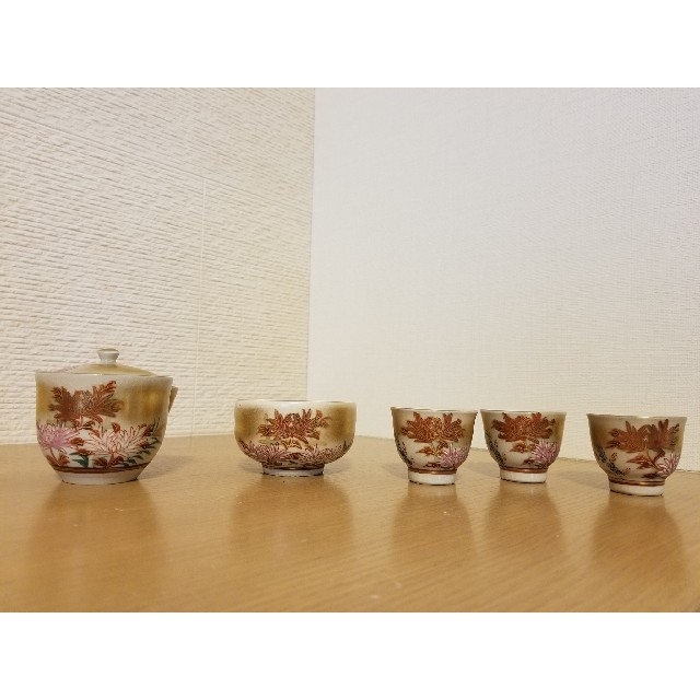 美術品/アンティーク九谷焼   九谷秀山 茶器揃　茶器