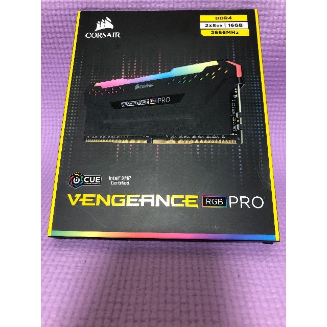 【新品】メモリ DDR4 16GB corsair vengeance RGBスマホ/家電/カメラ