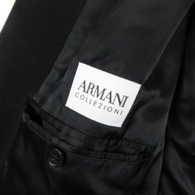 ARMANI COLLEZIONI(アルマーニ コレツィオーニ)のアルマーニ コレツィオーニ チェスターコート ステンカラー ロング ウール メンズのジャケット/アウター(チェスターコート)の商品写真