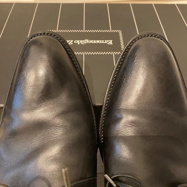 Ermenegildo Zegna(エルメネジルドゼニア)のErmenegildo Zegna プレーントゥ 革靴 黒 サイズ8 メンズの靴/シューズ(ドレス/ビジネス)の商品写真