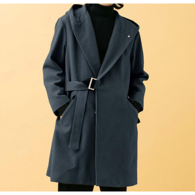 STUDIOUS スーパージロンラムメルトンフードコート(BLACK) 【35%OFF