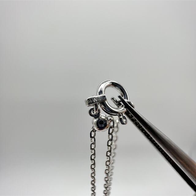 ✾ パールネックレス✾ k18WG ダイヤモンド付き 約47