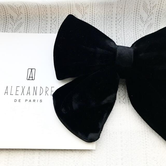 ALEXANDERE DE PARIS リボンバレッタ　未使用　黒