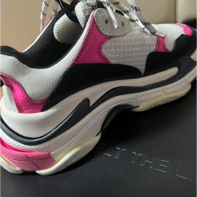 国内即発送】 BALENCIAGA スニーカートリプルS レディース(37) ピンク