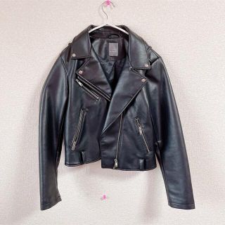 プライマーク(PRIMARK)のライダースジャケット 合皮 レザージャケット黒 プライマーク 海外 バイク乗り(ライダースジャケット)