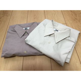 ユニクロ(UNIQLO)のブロードレギュラーカラーシャツ 2着セット　S(シャツ)