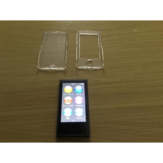 Apple(アップル)の【美品】Apple  iPod nano7 スペースグレイ　16GB スマホ/家電/カメラのオーディオ機器(ポータブルプレーヤー)の商品写真