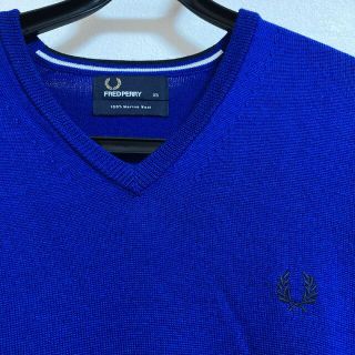 FRED PERRY Ｖネックニット ネイビー XL