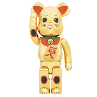 メディコムトイ(MEDICOM TOY)のBE@RBRICK 招き猫 福入 金メッキ 1000％(キャラクターグッズ)