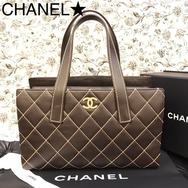 値引OK 正規品　美品☆ CHANEL ワイルドステッチ　トートバッグ